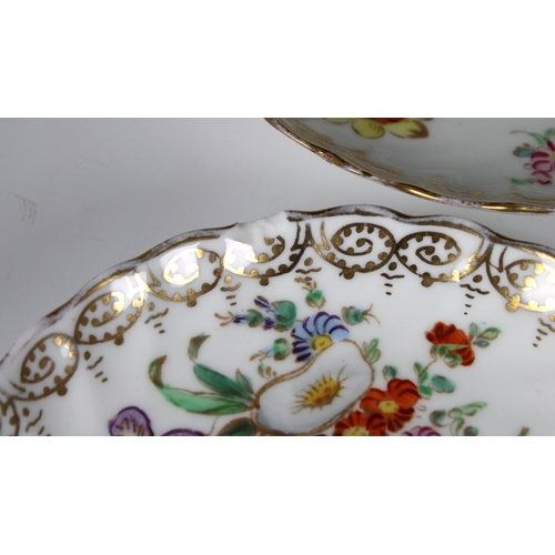 68 - Eight Adderleys Ltd bone china tea cups and saucers floral design with gilding, factory mark beneath... 