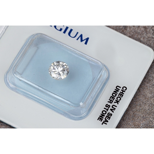 692 - An unmounted 0.92ct brilliant cut diamond H/SI1, sealed in a Certicard, accompanied by an EGL (Europ... 