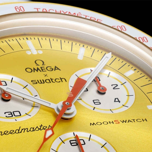 828 - Swatch X Omega Speedmaster, MOONSWATCH, Mission to the Sun wrist watch A bioceramic wrist watch, CIR... 