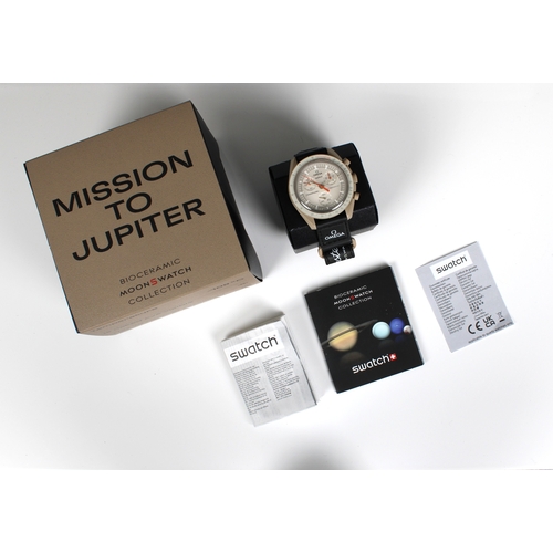 831 - Swatch X Omega, MOONSWATCH, Mission to Jupiter wrist watch A bioceramic wrist watch, CIRCA 2022 Move... 