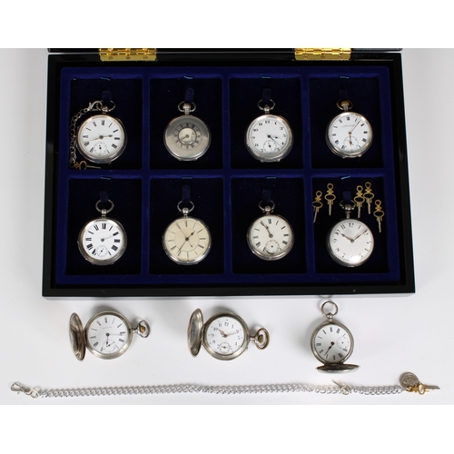 846 - A collection of silver cased pocket watches to include a key wound open face version by The Lancashi... 