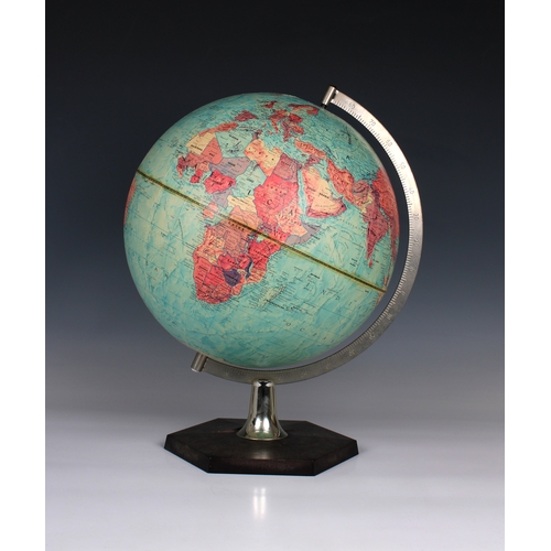 1257 - A 1980's globe standing 16in. (40.8cm.) high.