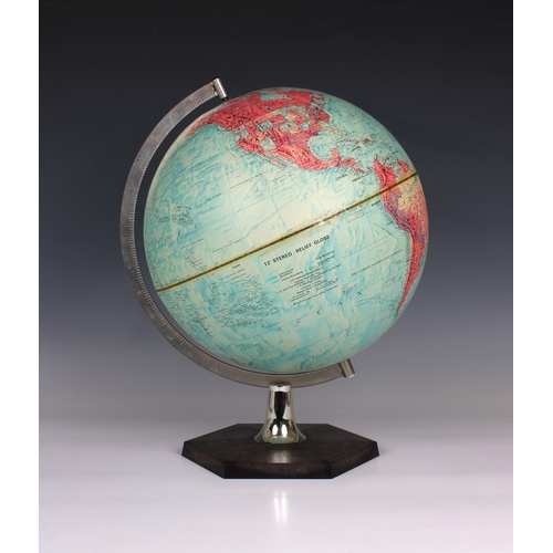 1257 - A 1980's globe standing 16in. (40.8cm.) high.