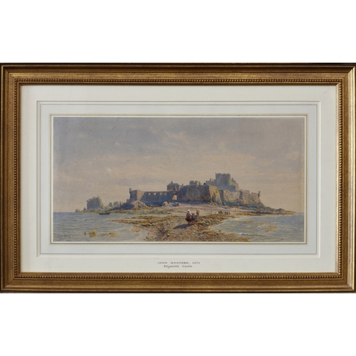 292 - John Mogford RA (British, 1821-1885) Elizabeth Castle, Jersey, from the Causeway, watercolour, signe... 