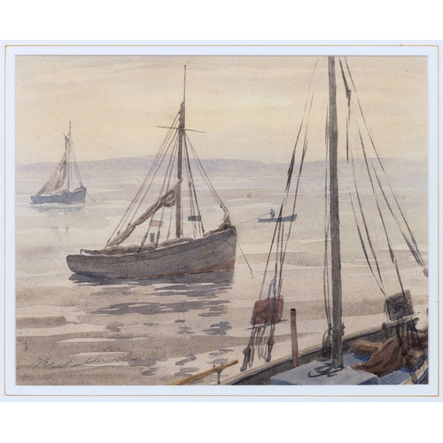 300 - Malcolm Arbuthnot RI NS (British, 1877-1967) Fishing Boats watercolour on laid paper, signed lower l... 