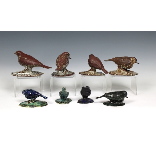 8 - Guernsey Studio pottery - Elizabeth Ann Macphail (1939-89) A collection of nine garden birds in vari... 