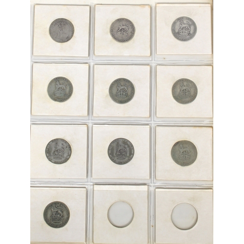 159 - A 'Boots Great Britain Coin Album' containing many silver coins to include Threepence; Sixpence; One... 