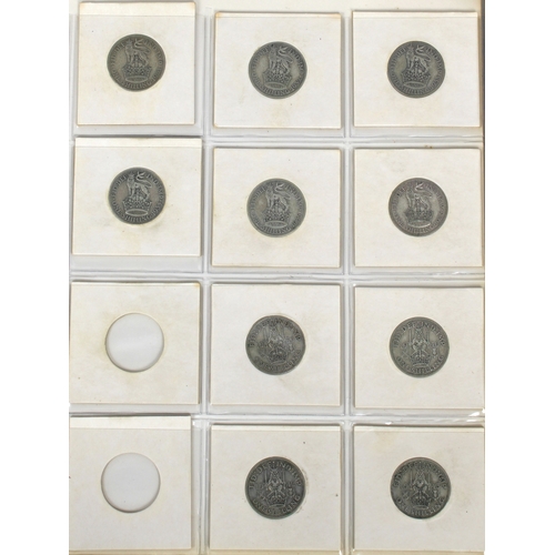 159 - A 'Boots Great Britain Coin Album' containing many silver coins to include Threepence; Sixpence; One... 