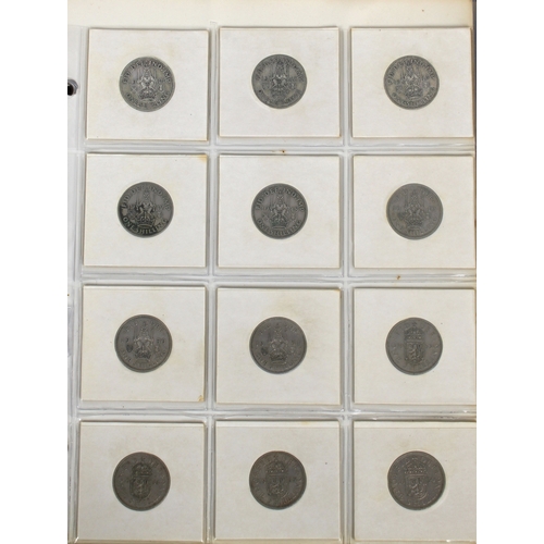 159 - A 'Boots Great Britain Coin Album' containing many silver coins to include Threepence; Sixpence; One... 