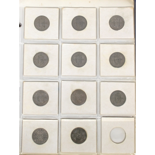 159 - A 'Boots Great Britain Coin Album' containing many silver coins to include Threepence; Sixpence; One... 