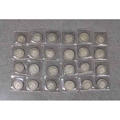 176 - A collection of twenty four (24) silver first quarter 20th century (before 1919), Half Crown (Two Sh... 