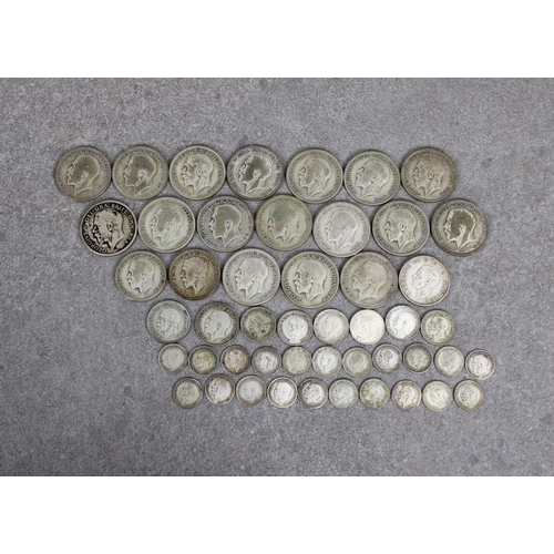 181 - A collection of silver coinage 50% Ag various dates and conditions, to include Threepence, Sixpence,... 