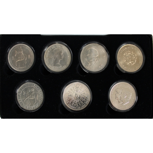 87 - A collection of various vintage and commemorative coinage comprising an 1891 silver Crown, Sixpences... 