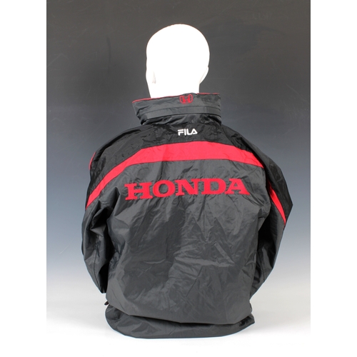 1334 - Grand Prix F1 interest - Honda Racing Team woman's clothing to include a water proof zip up jacket; ... 