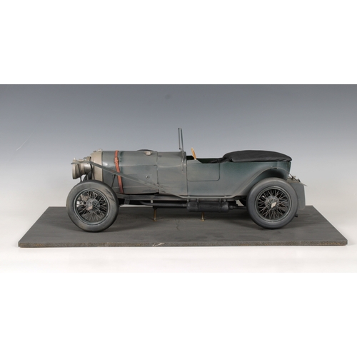 1340 - A metal model of a Bentley grey livery, racing number 