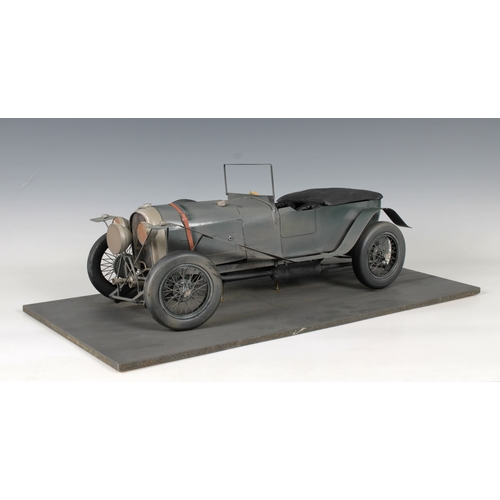 1340 - A metal model of a Bentley grey livery, racing number 