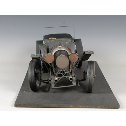 1340 - A metal model of a Bentley grey livery, racing number 