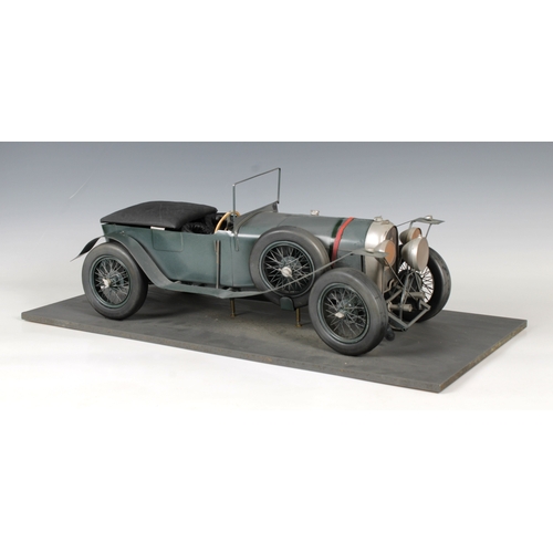 1340 - A metal model of a Bentley grey livery, racing number 