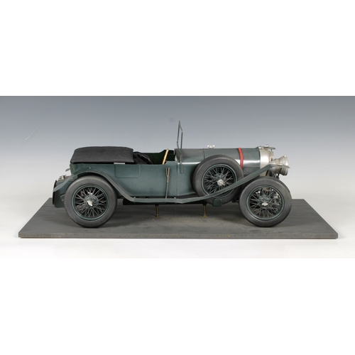 1340 - A metal model of a Bentley grey livery, racing number 