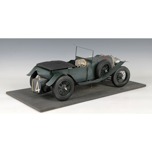 1340 - A metal model of a Bentley grey livery, racing number 