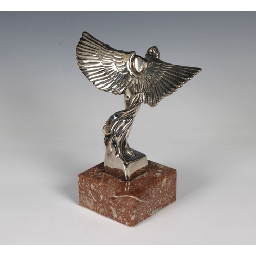 1349 - A silver plated bronze Bentley Icarus car mascot by Frederick Gordon Crosby