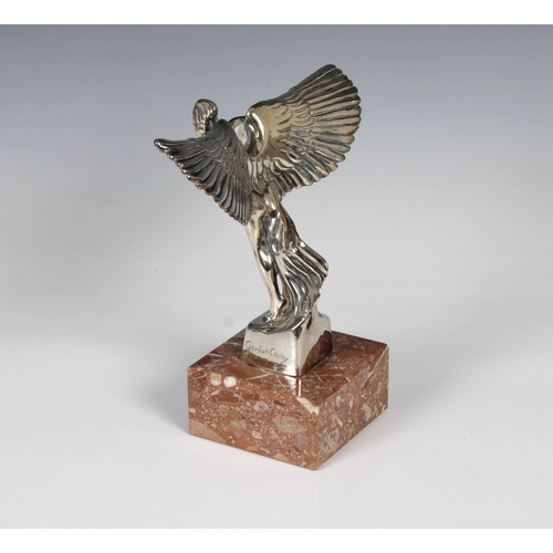 1349 - A silver plated bronze Bentley Icarus car mascot by Frederick Gordon Crosby