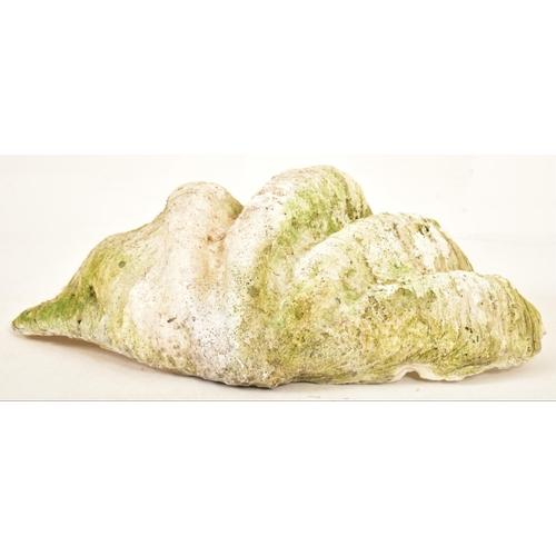 1363 - Conchology - Giant Clam Shell (Tridacna gigas) - A very large half shell measures approx. 77cm. wide... 