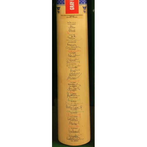 1422 - The Lord Taverners 50th Anniversary appeal signed cricket bat by 27 former England Captains from 195... 