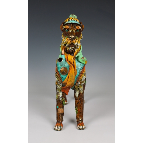 1446 - Nano Lopez (Colombian / American, b.1955) 'Sherlock' Bronze Dog Sculpture signed on left hind leg 'N... 