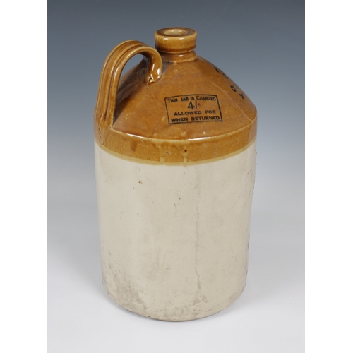 1460 - A three gallon G. ORANGE & Co Jersey flagon This jar is the property of G. ORANGE & Co. wine merchan... 