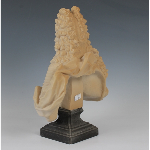 1471 - An early 20th century alabaster bust of Philip V of Spain (1683-1746) after the original marble bust... 