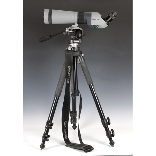 1524 - A Swarovski Habicht AT80 HD spotting scope together with a Swarovski tripod stand and strap.