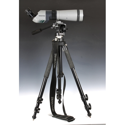 1524 - A Swarovski Habicht AT80 HD spotting scope together with a Swarovski tripod stand and strap.