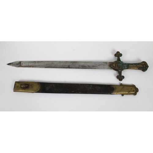 1549 - A Victorian British pattern 1895 Bandsman's / Drummers sword by Mole having 47.4cm. flattened double... 