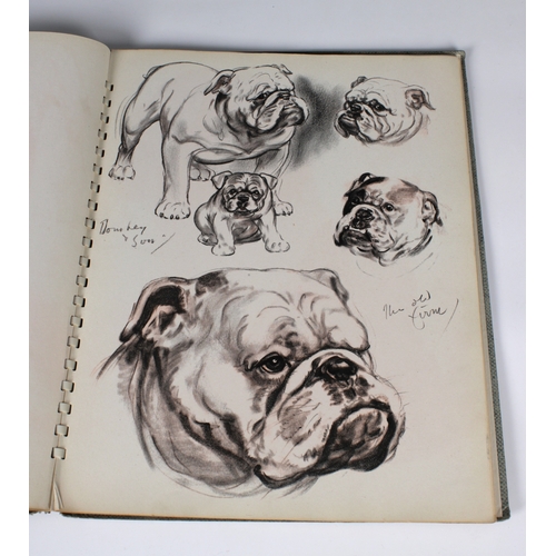 553 - An album of dog drawings by Diana Thorne -1944