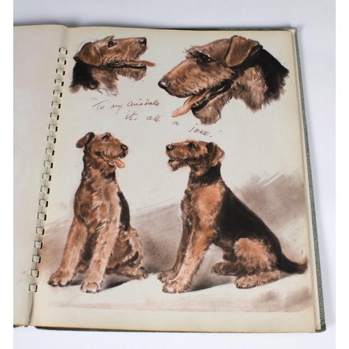 553 - An album of dog drawings by Diana Thorne -1944