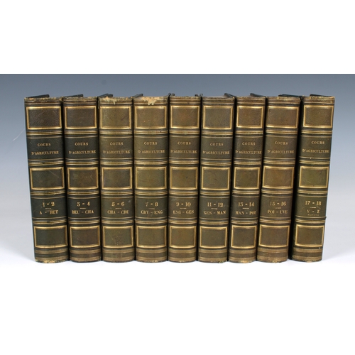 608 - Agriculture interest books Cours Complet D'Agriculture, 9 vols, 3rd edition, pub. 19th century Paris... 