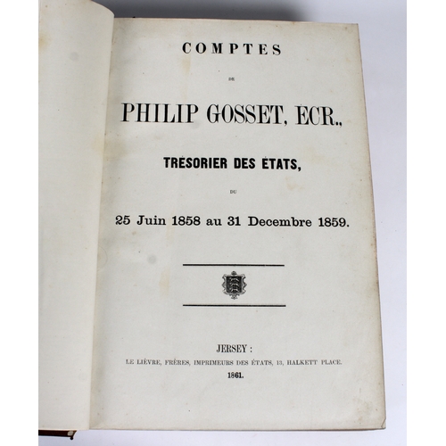 631 - Jersey Tax Accounts - Hospital, Police etc - Comptes du Tresonier des Administrateurs des Revenues d... 