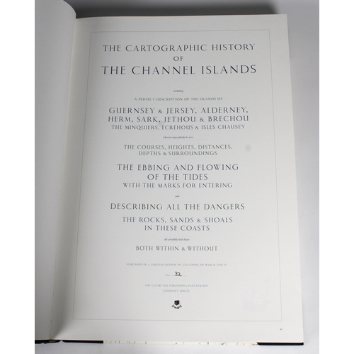 660 - The Cartographic History of The Channel Islands limited edition number 32/275, hand bound in navy bl... 