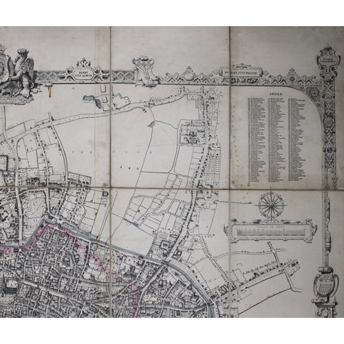 663 - Map - London, Westminster and Southwark as in the Olden Times by William Newton, 