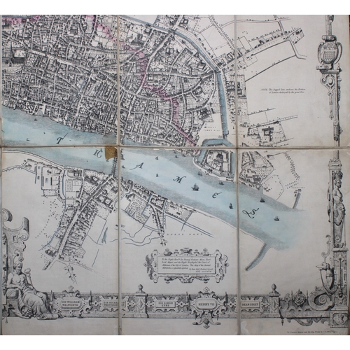 663 - Map - London, Westminster and Southwark as in the Olden Times by William Newton, 