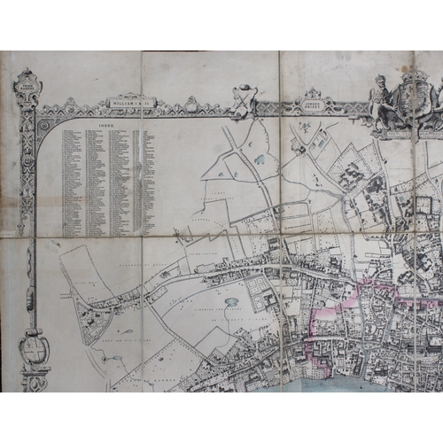 663 - Map - London, Westminster and Southwark as in the Olden Times by William Newton, 