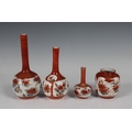 A Small Collection Of Japanese Kutani Porcelain To Include Three Bottle 