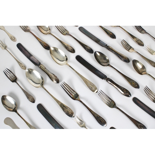 1035 - A part set of sterling silver flatware in the pattern 