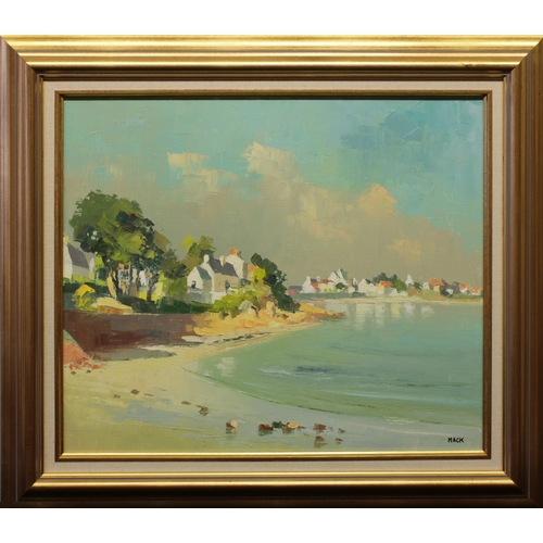 511 - Andre Mack (French, late 20th early 21st century) Le Hocq, Jersey, oil on canvas, signed lower right... 