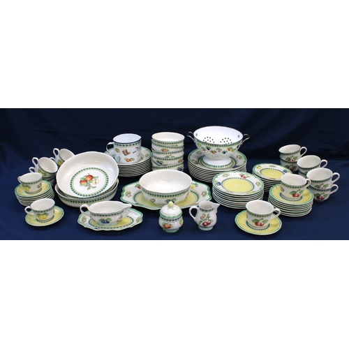 69 - A Villeroy & Boch 'French Garden Fleurence' tea & dinner service for eight settings to include an ov... 