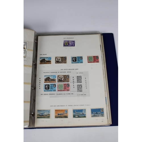 157 - Philately interest - Stamp binder Rhodesia 1905-1983, to include set of six 1905 opening of Victoria... 