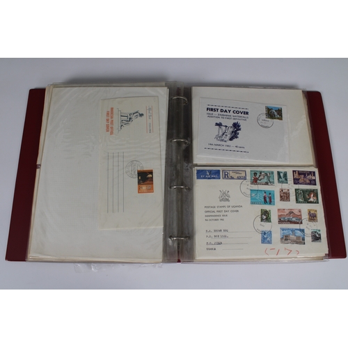 157 - Philately interest - Stamp binder Rhodesia 1905-1983, to include set of six 1905 opening of Victoria... 