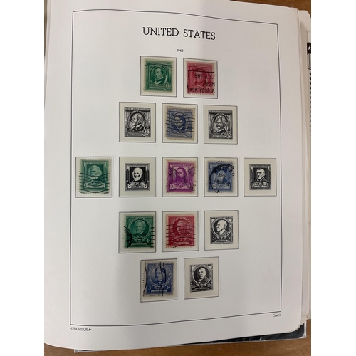 171 - Philately interest - Stamps of USA contained in six binders, containing mint and used stamps, c.1940... 