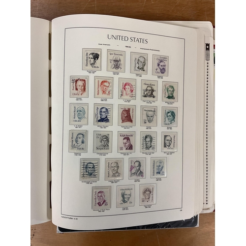 171 - Philately interest - Stamps of USA contained in six binders, containing mint and used stamps, c.1940... 